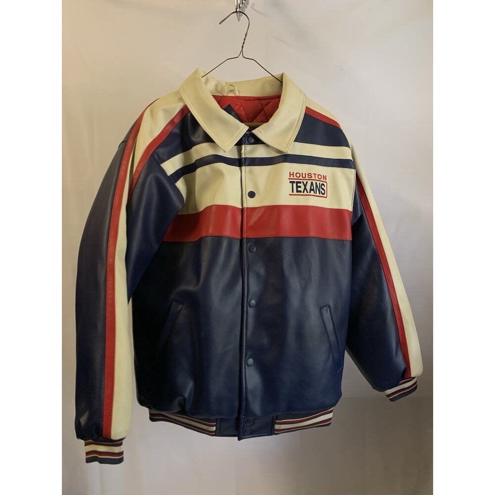 Vintage Houston Texas Varsity Jacket Red, Blue And White Size 18 XL